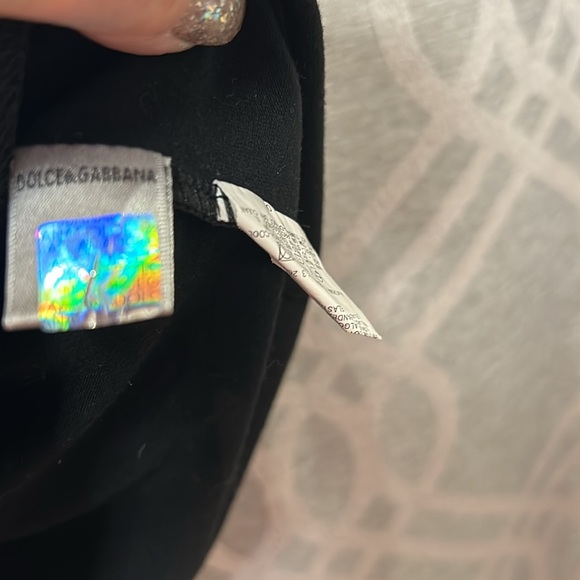 DOLCE & GABBANA D&G Minnie Bead Embroidery T-shirt Tops Women M Black - Picture 5 of 7